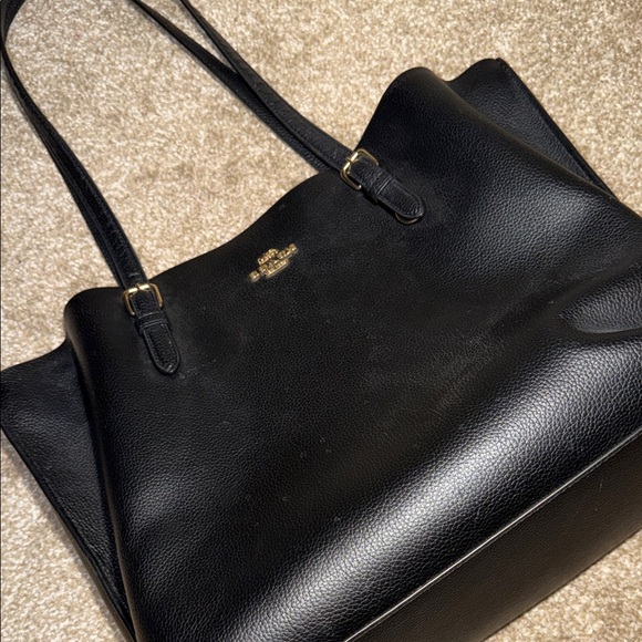 Coach Black Leather Mollie Tote- fair condition ~ As Is💕 - Picture 11 of 12